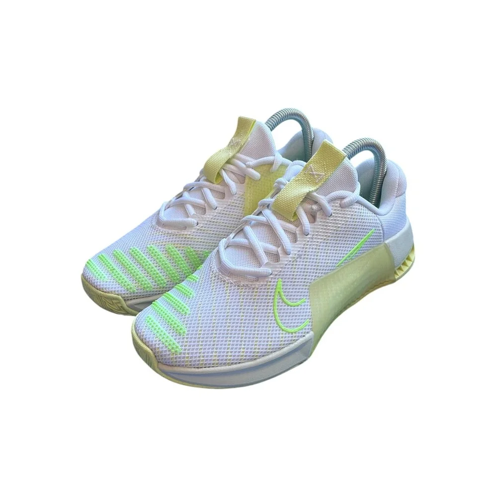 Nike Metcon 9 White Neon Lime Green Women Training Shoes DZ2537-106 Size 8